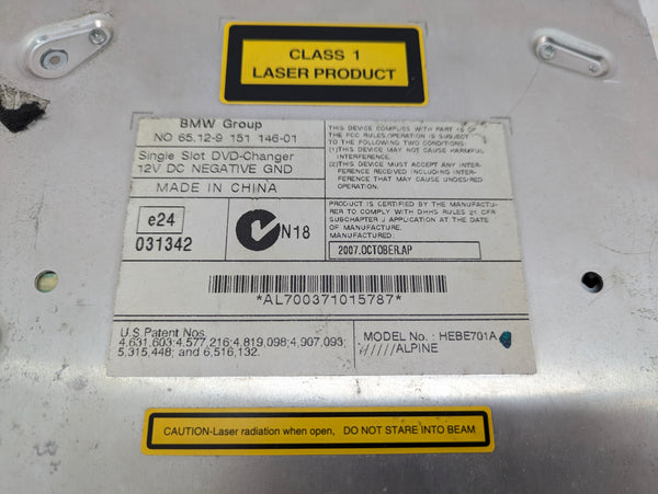 BMW E60 E61 530xi 6-Disc DVD Changer Multi Media Player 9151146