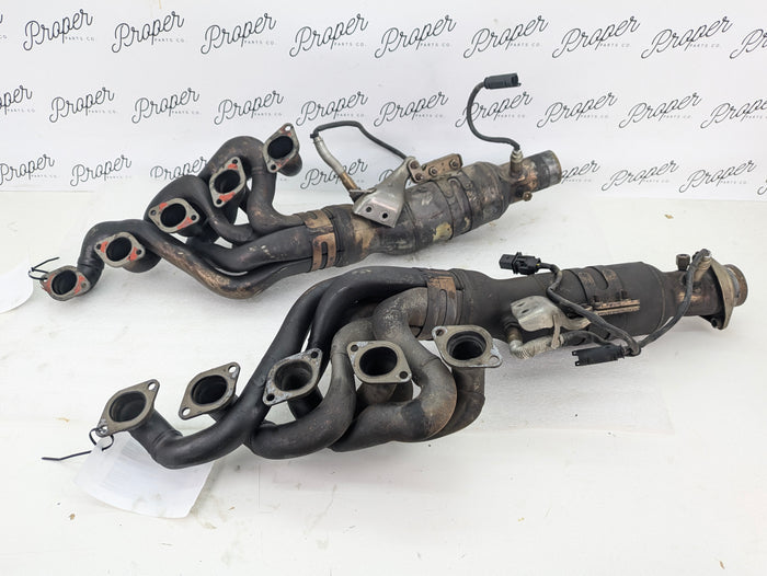 BMW E60 E61 M5 E63 E64 M6 S85 Exhaust Manifold Headers Left & Right Catalytic Converter Set 7836402/7836403