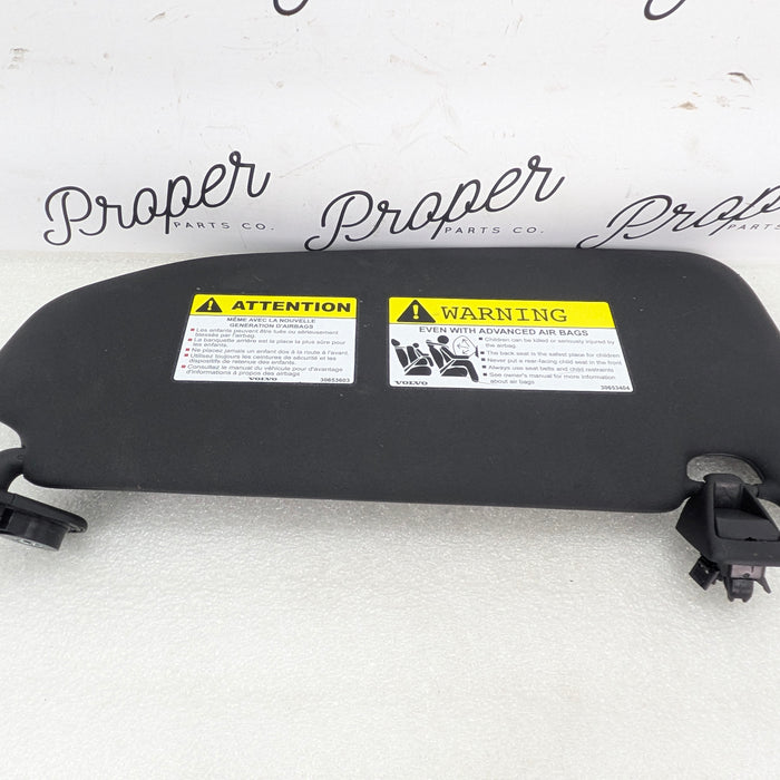 2021 Volvo V60 T6 R-Design Right/Passenger Side Black Sun Visor 30653404