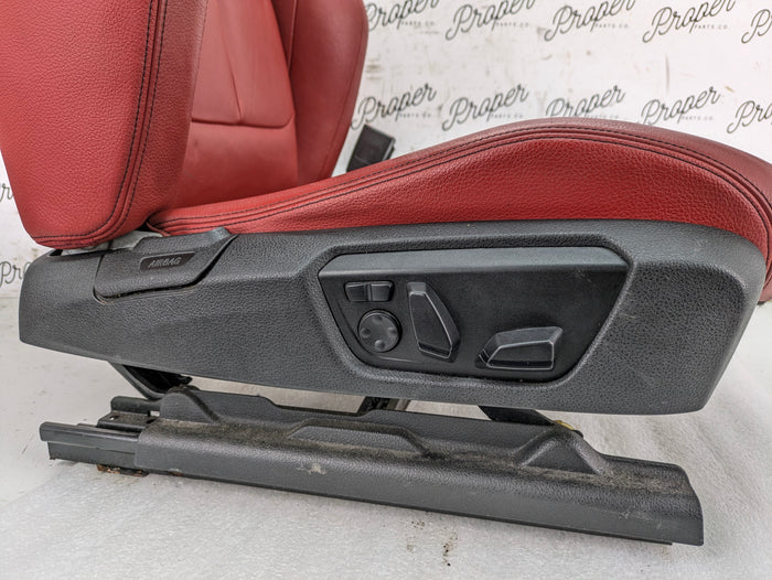 BMW F30 335xi M Sport Complete Red Interior Swap Kit Set Leather Coral Red Door Cards & Seats