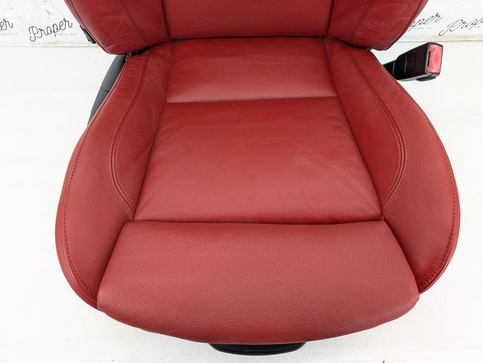 BMW E92 M Sport Interior Seats Set Coral Red Leather 8695884/6970729/6970730/9168956/6962584/7119846/7119815