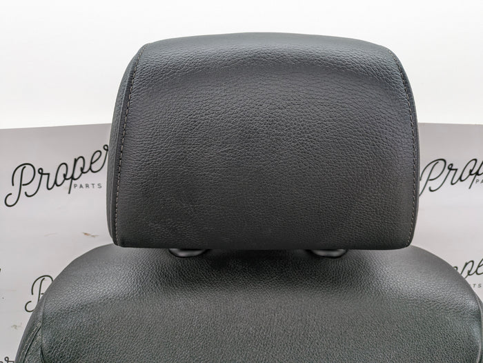 BMW E90 E91 3 Series Driver & Passenger Front Black Leather Sport Seats