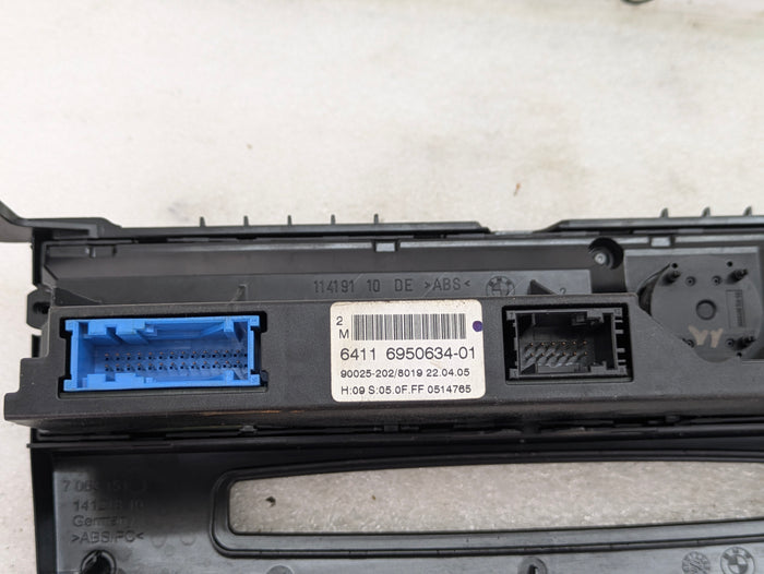 BMW E60 E61 530xi 525xi 545i 550i Air Conditioning AC HVAC Climate Control Dash Switch & Trim 6950634