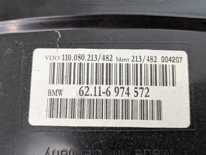 BMW E61 530xi Instrument Gauge Cluster Speedometer Tachometer Km/h Petrol 6974572 *Damaged*