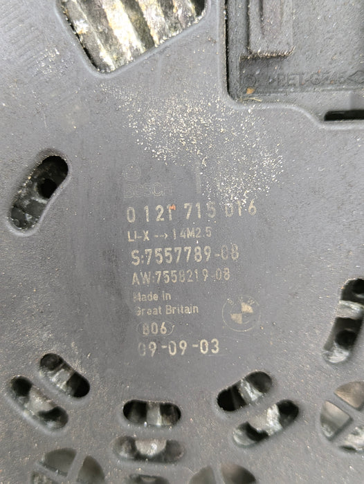 BMW E82 E88 E90 E91 E92 E93 335i 135i N54 Engine Alternator 7557789