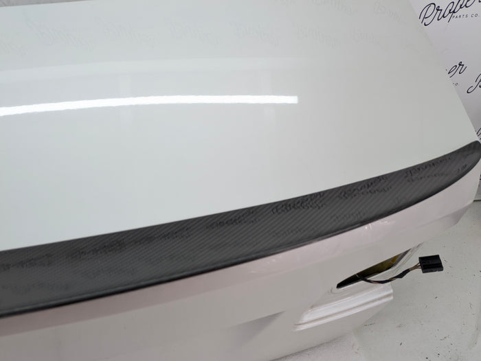 BMW E92 335xi 335is 335i 328xi 328i LCI Trunk Lid W/Aftermarket Spoiler Mineral White (A96) 41627254428