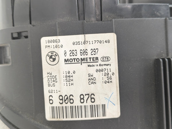 BMW E46 330Ci Coupe/Convertible Grey Face Silver Ring Speedometer Automatic KMH Gasoline Instrument Gauge Cluster 6906875/1036017005