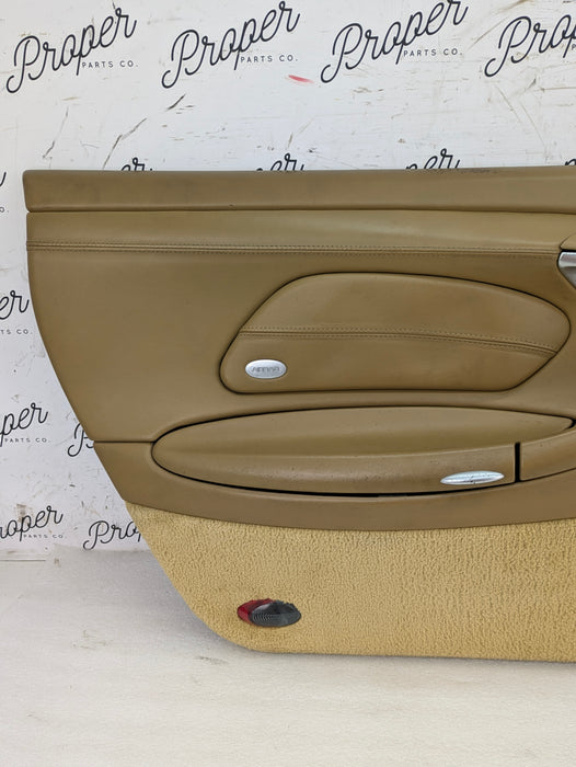 Porsche 996.2 911 Carrera 4 Cabriolet Convertible Left/Driver Side Front Interior Door Panel Savanna Beige Leather 99655532100/99655583300