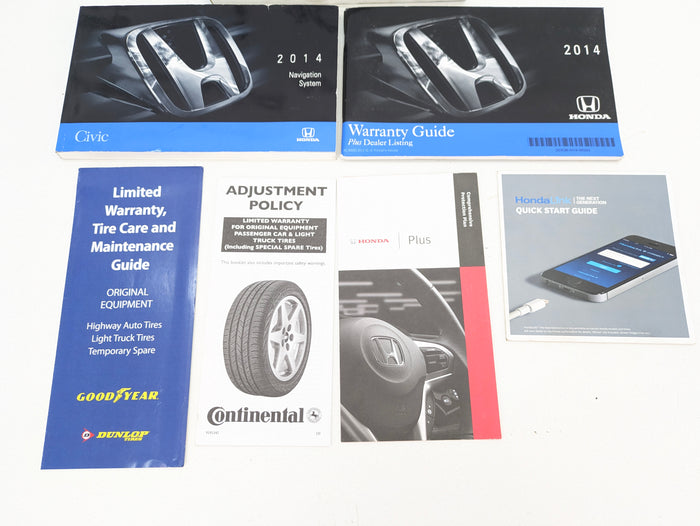 2014 Honda Civic Si Owners Manual Navigation Warranty Book Literature