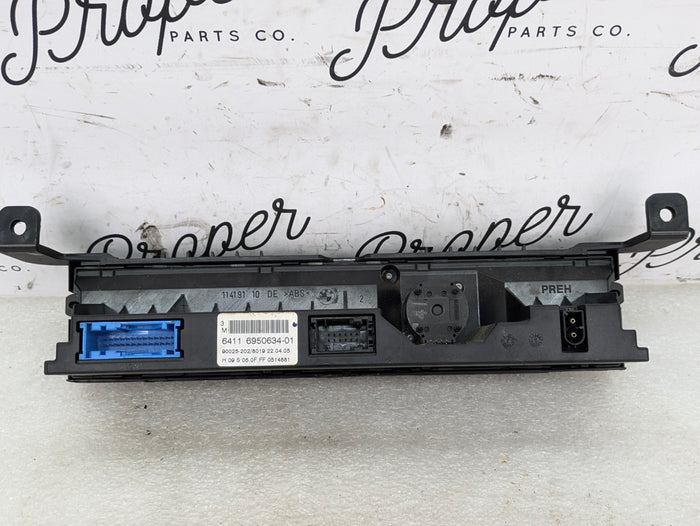BMW E60 E61 E63 E64 530xi M5 540xi 525xi Air Conditioning AC Climate Control Switch Panel 6950634