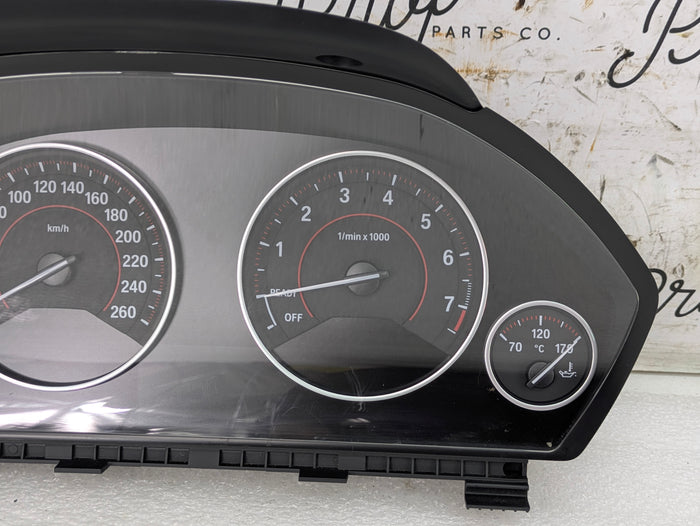 BMW F36 435xi Instrument Gauge Cluster Speedometer Tachometer KPH 9232895/6804979 *DAMAGED*