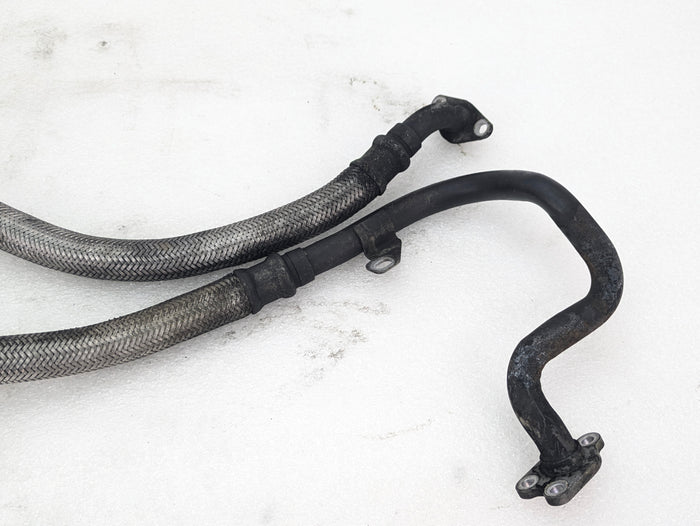 BMW E60 E61 M5 E63 E64 M6 Oil Cooler Inlet & Outlet Pressure Hose Pair 7835414