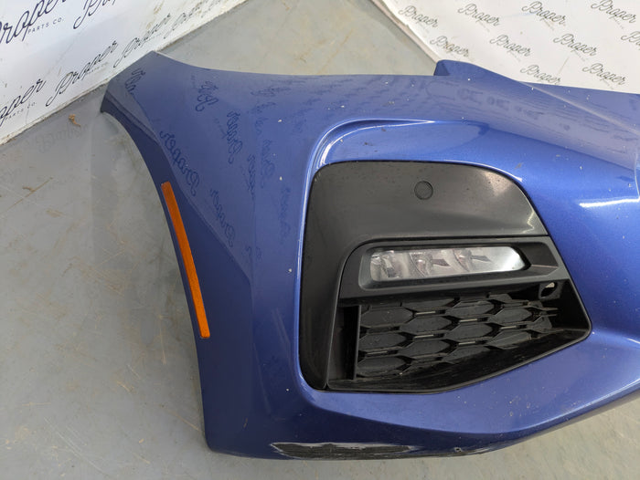 BMW G20 330ix M340ix 330ex M Sport Front Bumper W/PDC Sensors & LED Fog Lights Portimao Blue Metallic (C31) 51118099899
