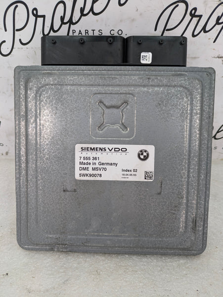 BMW E61 530xi N52 MSV70 DME Engine ECU Computer Control Module 7556658