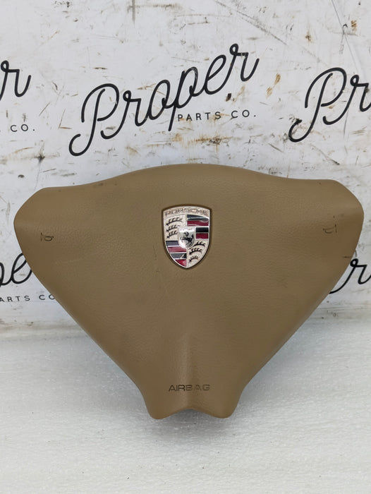 Porsche 996.2 911 Carrera 4 3 Spoke Steering Wheel Airbag Savanna Beige 99680308902