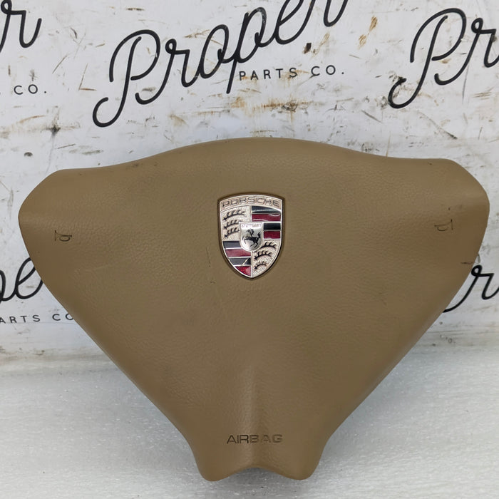 Porsche 996.2 911 Carrera 4 3 Spoke Steering Wheel Airbag Savanna Beige 99680308902