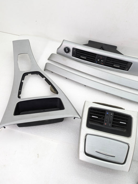BMW E92 335xi 335i 328xi 328i Coupe Brushed Aluminum iDrive Interior Trim Set *DAMAGE*