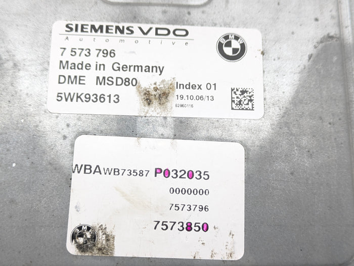 BMW E92 E90 E93 335i 335xi N54 DME/ECU/Engine Computer MSD80 7573796