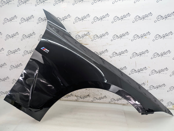 BMW G22 430 440 Front Right Side Passenger Fender Black Sapphire Metallic (475) *Damage*