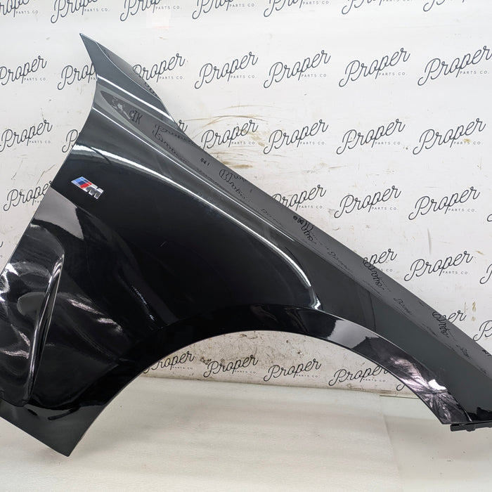 BMW G22 430 440 Front Right Side Passenger Fender Black Sapphire Metallic (475) *Damage*
