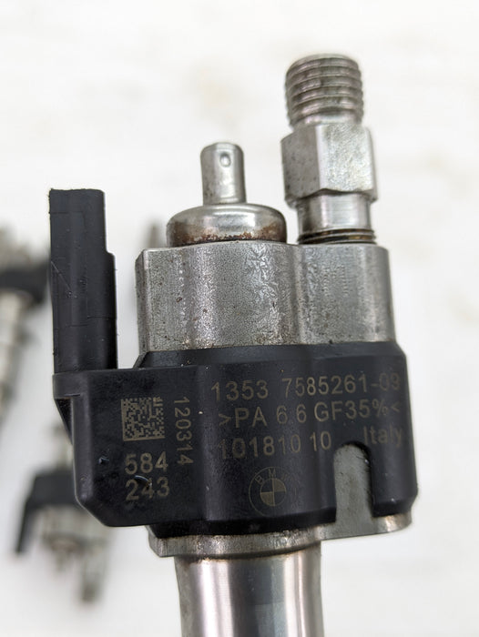 BMW E90 E92 E93 335i 335xi N54 High Pressure Fuel Injectors Index 9 (Set Of 6) 7585261-09 *Damaged*