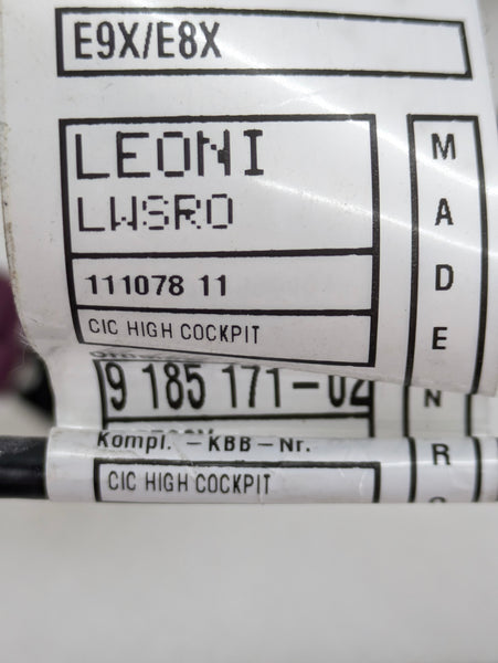 BMW E92 E93 E90 E91 335xi M3 330xi 328xi 325xi 323i CIC iDrive/Navigation Screen Cable Wiring Harness 9185171