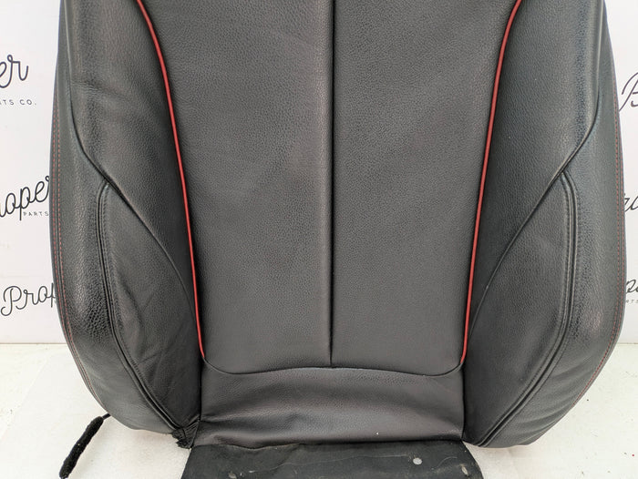 BMW F30 F31 F34 F36 335xi Front Right/Passenger Side Black Leather Sport Seat Heated Back Cushion W/Red Stitching 9514407
