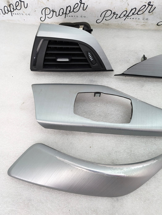 BMW F22 228xi M235xi 230xi M240xi Interior Brushed Aluminum Trim Cover Set *NOTE*