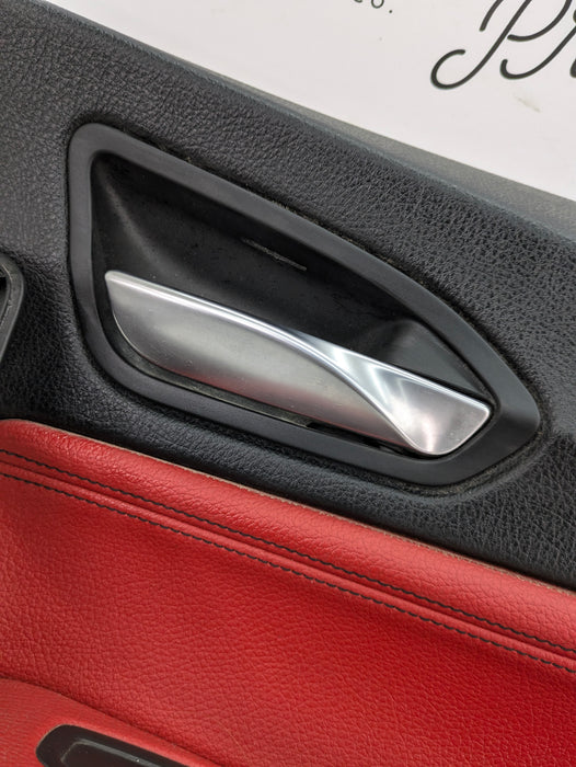 BMW F22 228xi M235xi 230xi M240xi Right/Passenger Side Front Coral Red Interior Door Panel Card 7268404