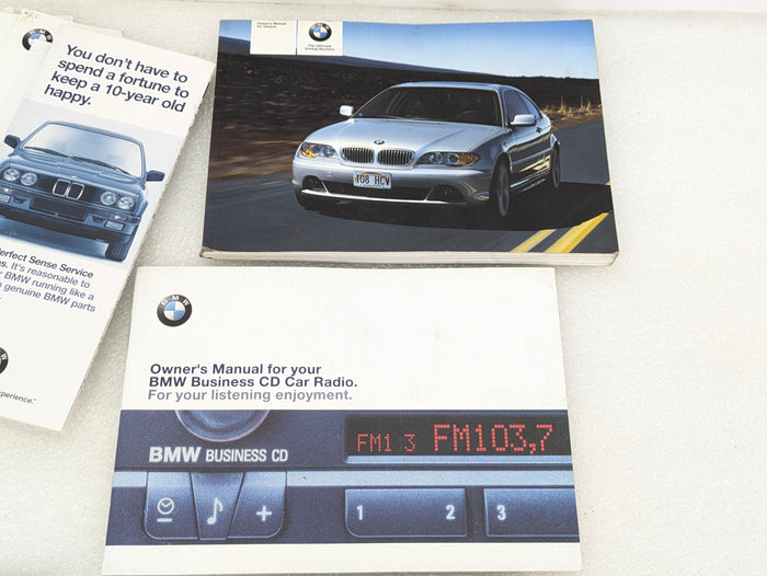 BMW E46 330Ci 325Ci 323Ci Misc. BMW Owners Manual Radio Booklet & Pamphlets Set 01410158112