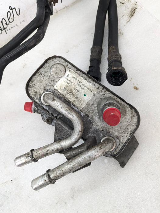 BMW E90 E92 E93 335xi N55 N54 AWD Automatic Transmission Fluid Oil Cooler & Lines 17227572713/17227572714/7536929