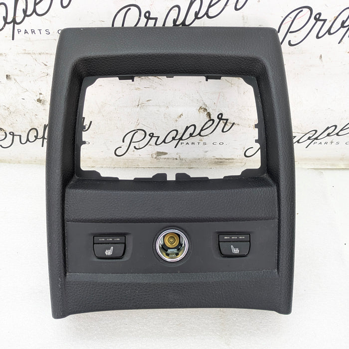 BMW F36 440xi Rear Facing Vent Center Console Vent Trim & Heated Seat Buttons 9384805/9384806