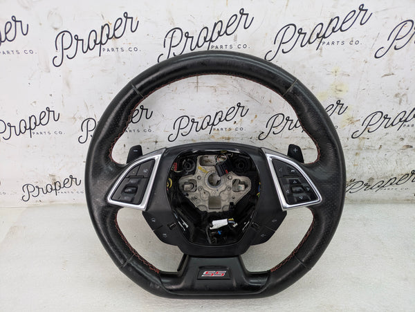 2018 Chevrolet 6th Gen Camaro 2SS Automatic Transmission Flat Bottom Leather Steering Wheel W/Paddle Shifters 84209521