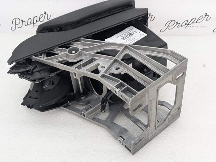 2015-2018 Audi 8U Q3 Front Center Console Armrest Black Leather Compartment Mechanism 8U0864207/8U0864283 *DAMAGED