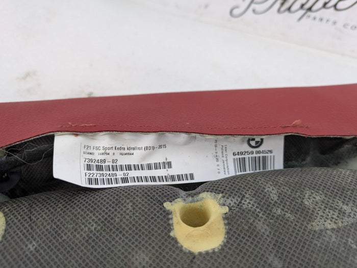 BMW F22 228xi M235xi 230xi M240xi Left/Right Front Coral Red Leather Sport Seat Heated Bottom Cushion