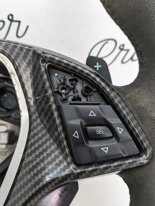 Chevrolet C7 Corvette Stingray Automatic Flat Bottom Suede/Alcantara Steering Wheel W/PaddleShifters 84198774 *DAMAGED*