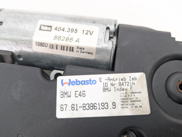 BMW E46 M3 330ci 328ci 325ci 323ci 320i Sunroof Motor 8386193/6928756