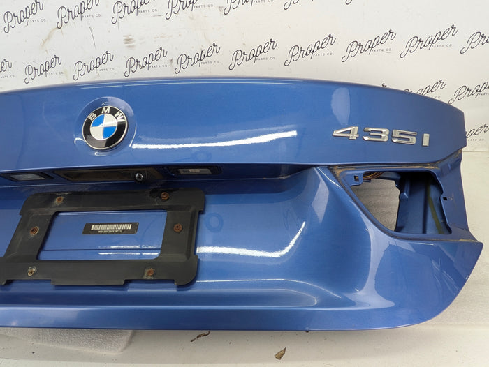 BMW F32 435xi 440xi 430xi 428xi Trunk Lid W/Camera & Wiring Harness Estoril Blue (B45) 41007381193