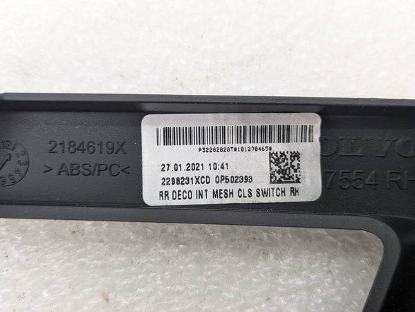 2021 Volvo V60 T6 R-Design Rear Right Interior Door Handle Trim 30747554