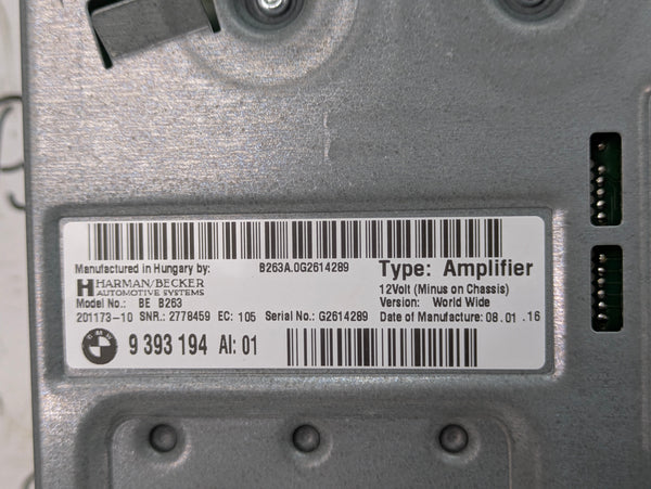 BMW F36 F32 F30 F31 F33 F34 F36 4 & 3 Series Harman Kardon Amplifier W/ASD 9393194