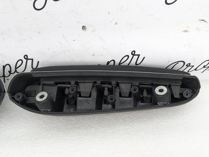 BMW E46 M3 330ci 328ci 325ci 323ci Coupe/Convertible Rear Panel Armrest Brushed Aluminum Trim Set 8241211/8241212