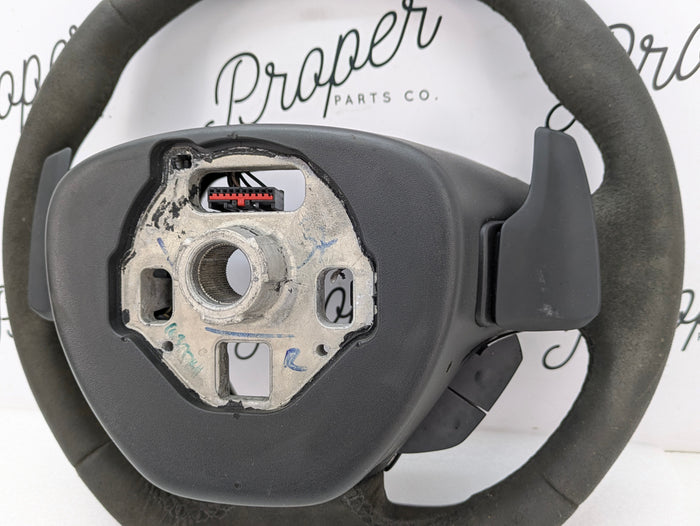 Chevrolet C7 Corvette Stingray Automatic Flat Bottom Suede/Alcantara Steering Wheel W/PaddleShifters 84198774 *DAMAGED*