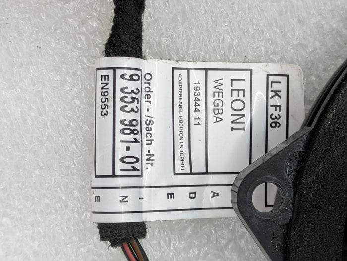 BMW F36 435xi Front/Rear Left/Right Door Harmon Kardon Audio Speaker & Wiring Harness 9364956/9353981