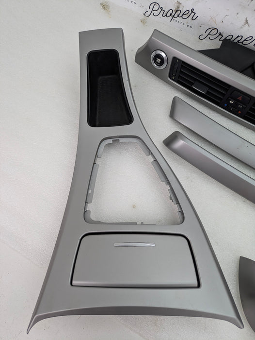 BMW E90 E91 325xi 335xi 330xi 328xi 323i Non-iDrive/Navigation Silver Interior Trim Set