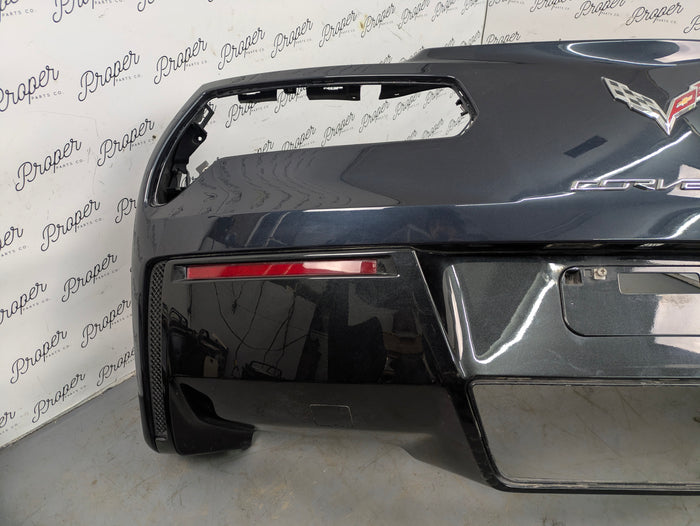 Chevrolet C7 Corvette Stingray Z51 Upper Rear Bumper Cover W/Lower Diffuser Night Race Blue Metallic (GXH) 84411653 *DAMAGED*