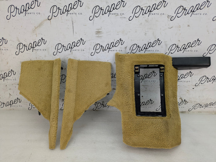 Porsche 996.2 911 Carrera 4 Fuse Box Kick Panel Carpet & Center Console Carpet Trim Savanna Beige