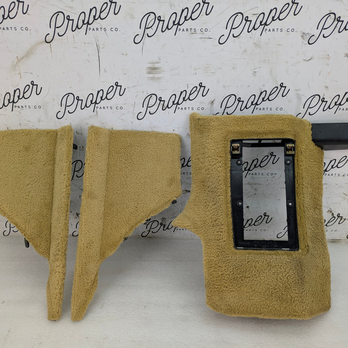 Porsche 996.2 911 Carrera 4 Fuse Box Kick Panel Carpet & Center Console Carpet Trim Savanna Beige