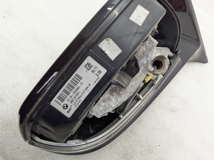 BMW F31 F30 3 Series Shadowline/Gloss Black Right/Passenger Side View Mirror 51167245252 *DAMAGED*