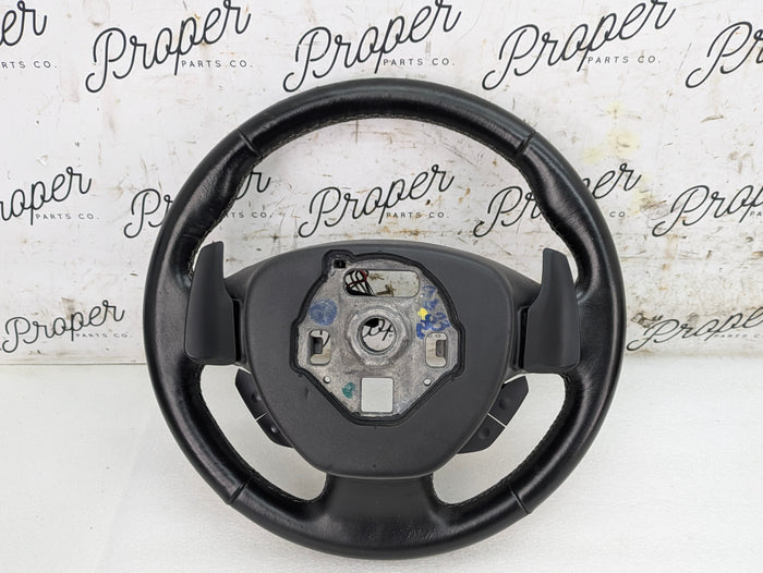 Chevrolet C7 Corvette Stingray Z51 Automatic Jet Black Leather/Grey Stitching Steering Wheel W/Paddle Shifters 23167317 *DAMAGED*