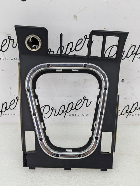 BMW Z3 Center Console Trim Cover Panel Black w/ Chrome Trim 2491395 *Damaged*